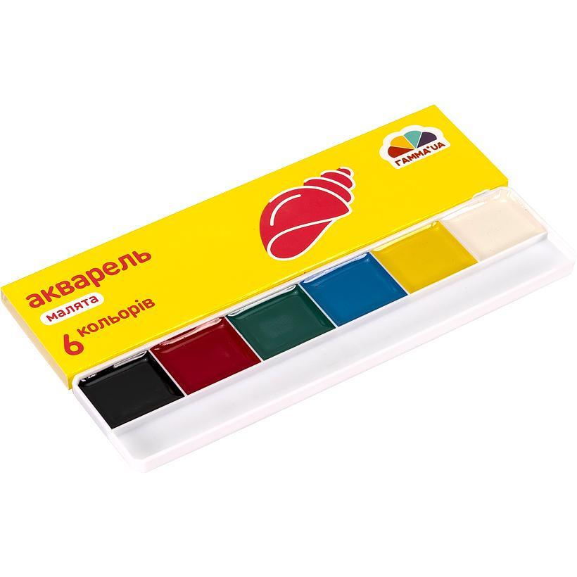 Акварельные краски медовые 6 цв. (100101 4820219211280)