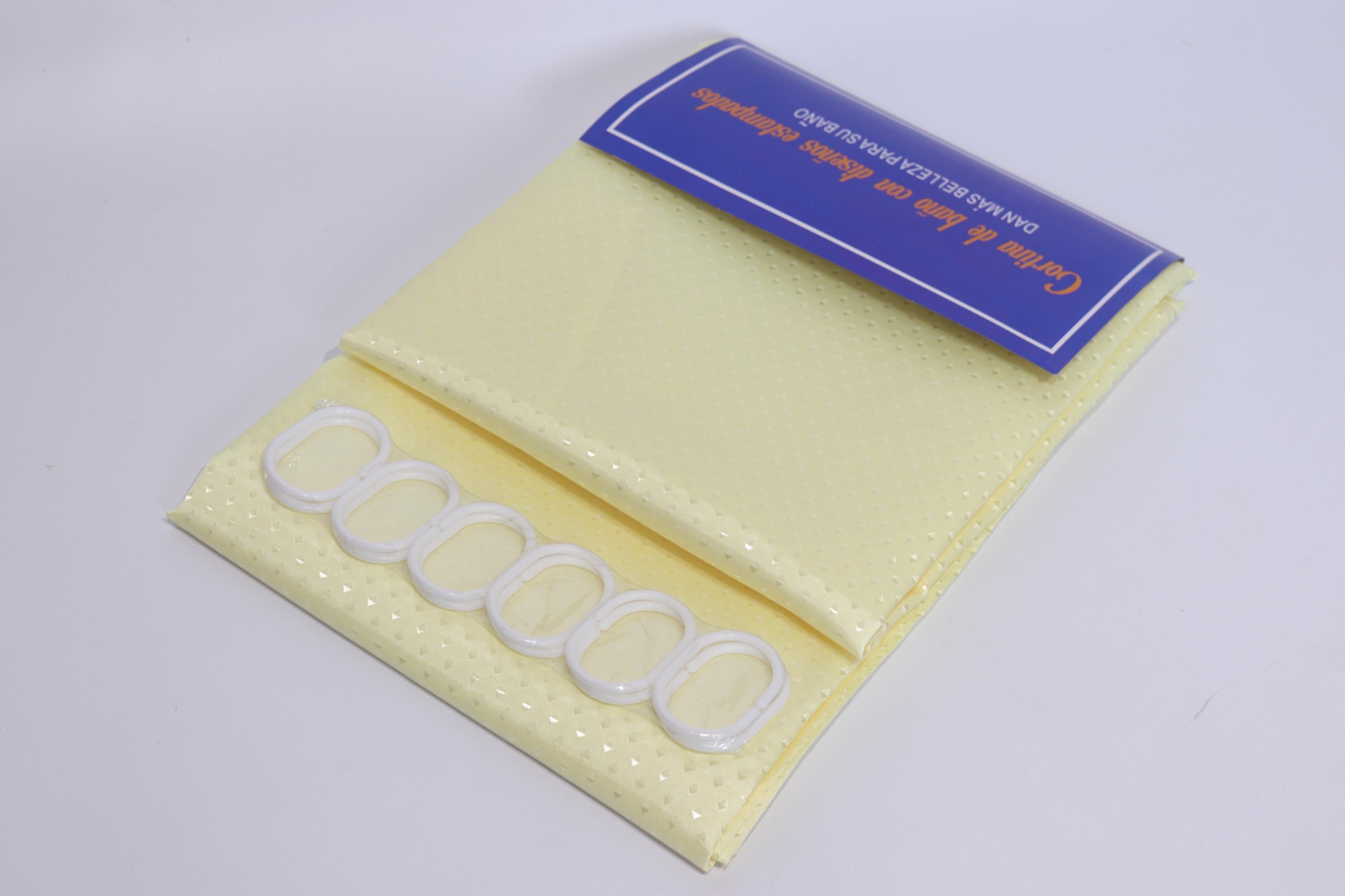 Шторка для ванной Пика однотонная 240x180 см Желтый (5314/yellow)