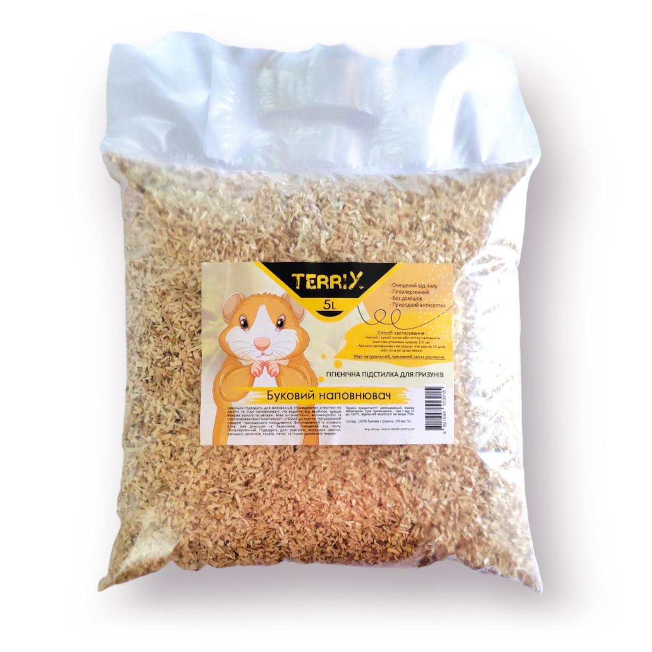 Подстилка для грызунов гигиеническая TerriX буковый наполнитель 1-3 мм 5 л (18572757) Подстилка для грызунов гигиеническая TerriX буковый наполнитель 1-3 мм 5 л (18572757)