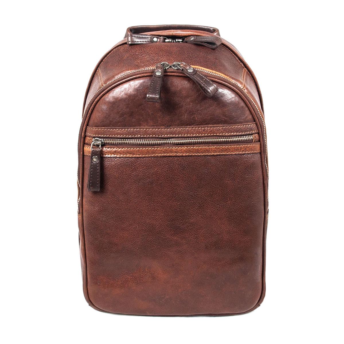 Городской рюкзак мужской кожаный Ashwood 4555 Brown