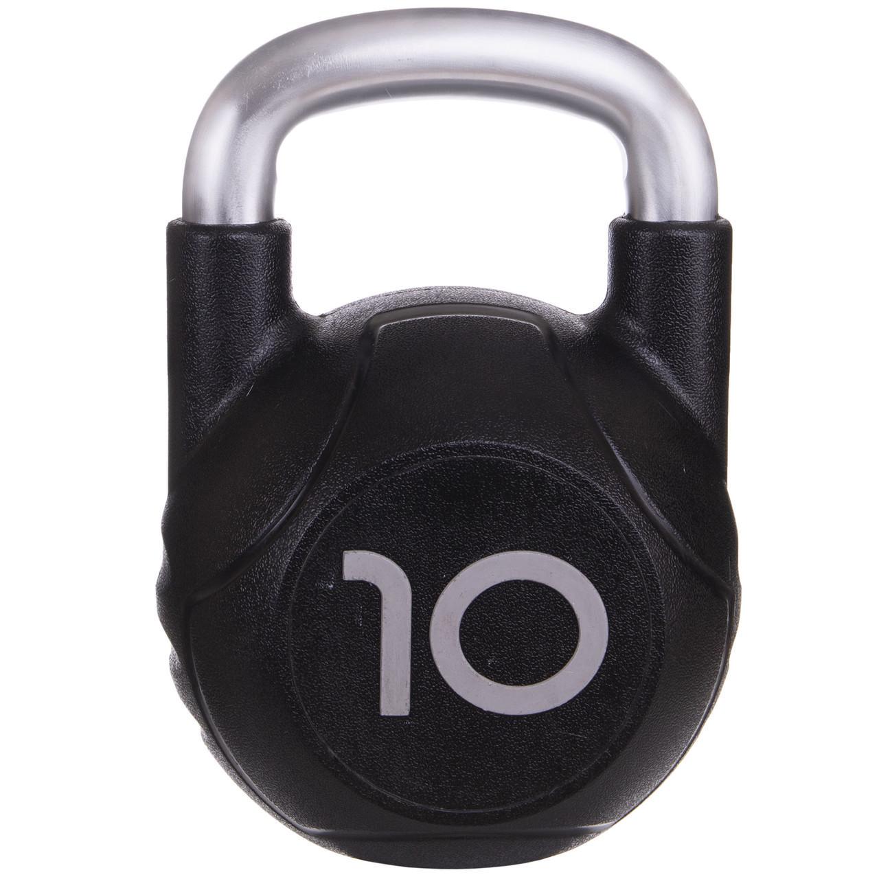 Гиря цільна Zelart TA-2681-10 з поліуретановим покриттям і хромованою ручкою 10 кг (2532858642)