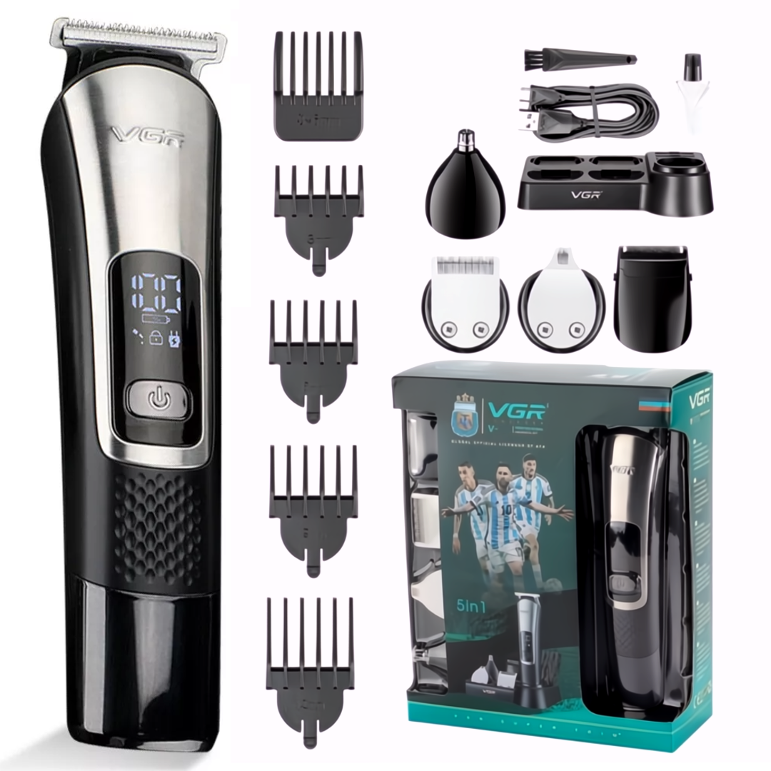 Тример VGR AFA Series 5в1 універсальний акумуляторний для носа і тіла 5 Вт Black