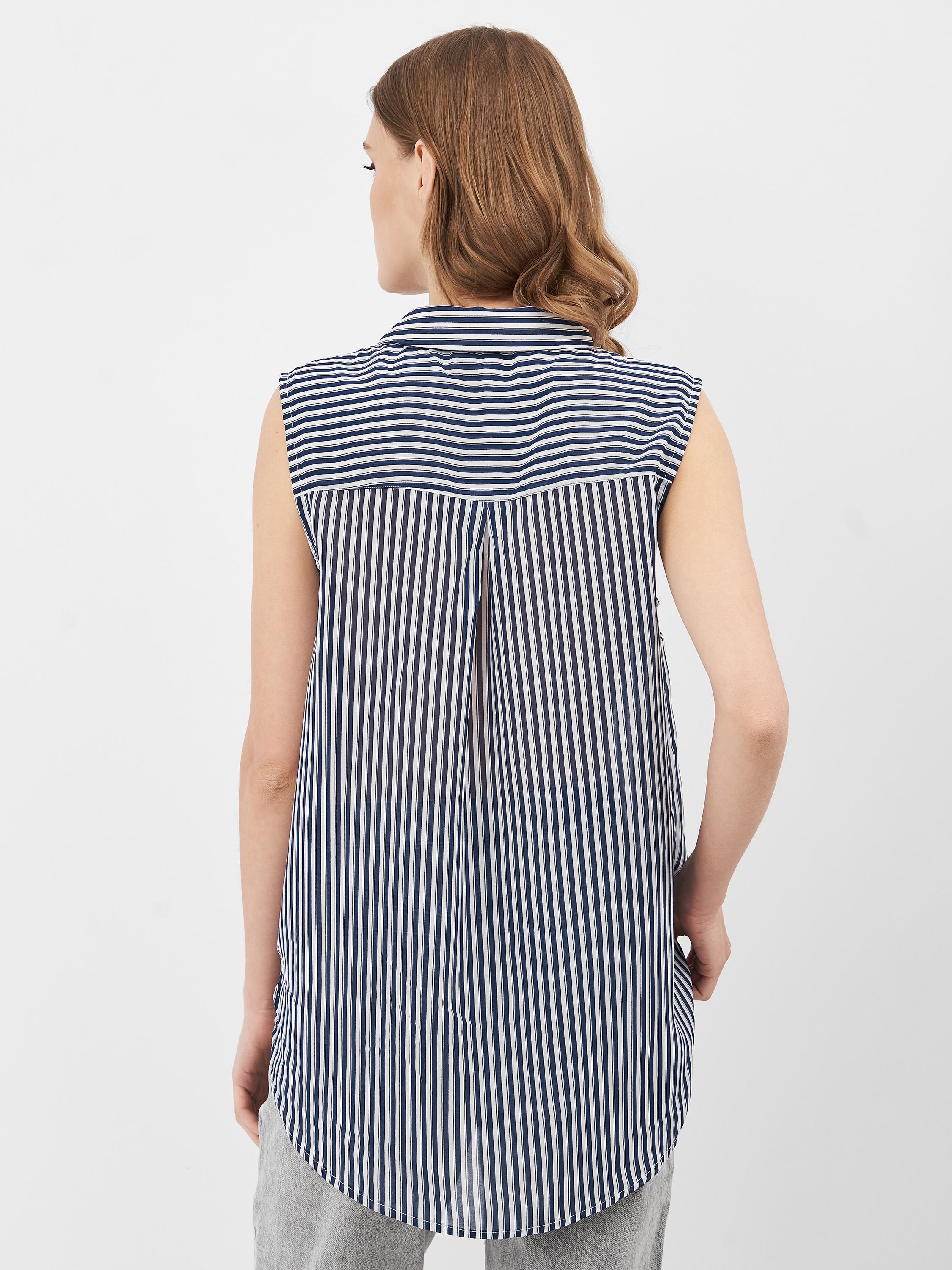 Блуза H&M Полоска р. 32 Сине-белый (23037519960) - фото 2 Блуза H&M Полоска р. 32 Сине-белый (23037519960) - фото 2