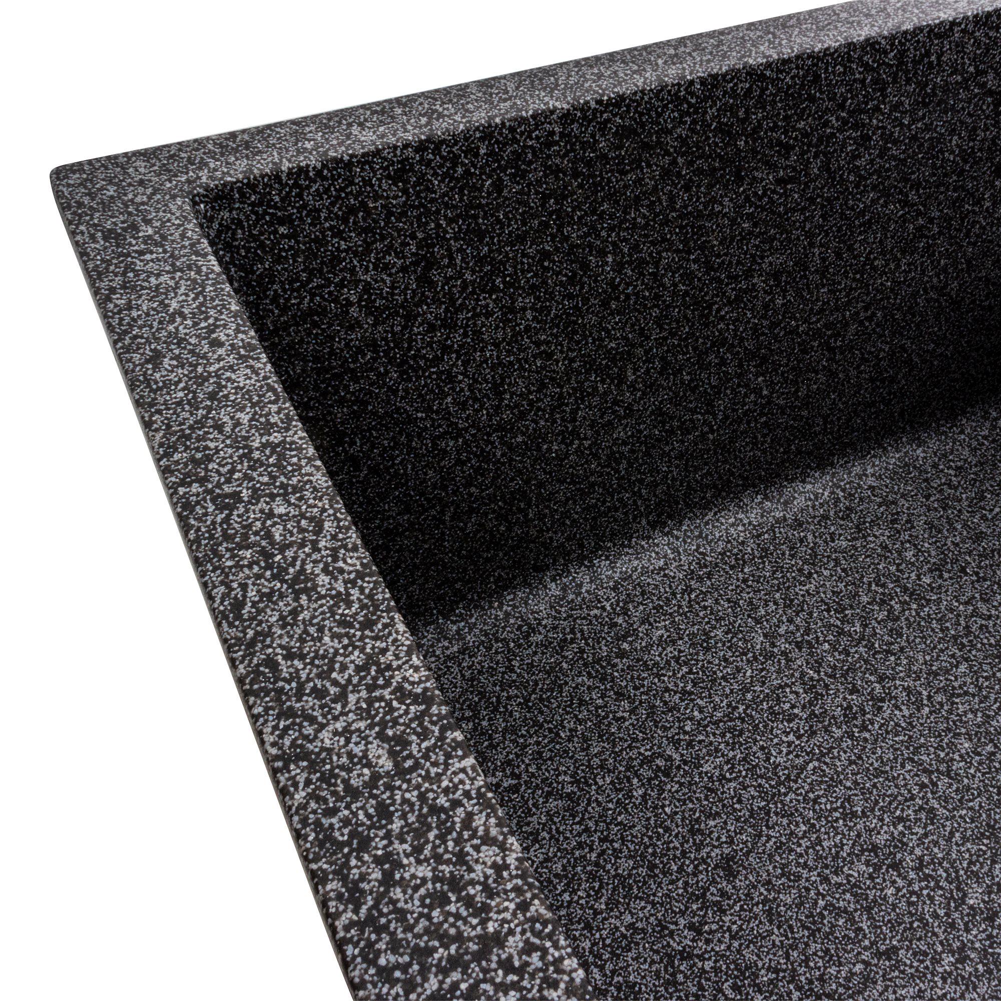 Мойка кухонная гранитная 7050 Cascada Platinum матовая Графитовый - фото 4