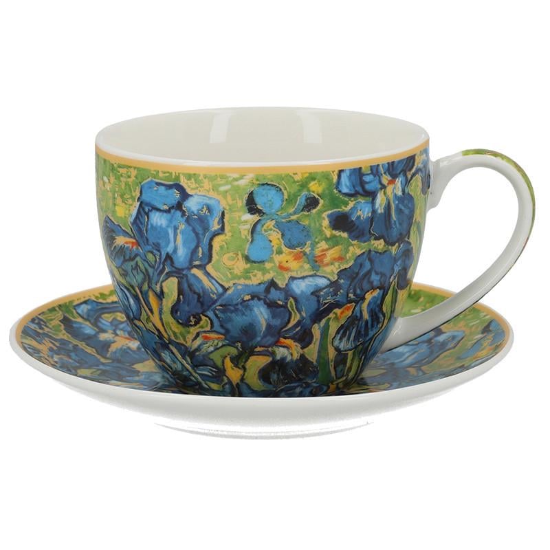 Набір подарунковий чашка і блюдце Carmani Іриси 250 мл (830-8205) Набір подарунковий чашка і блюдце Carmani Іриси 250 мл (830-8205)