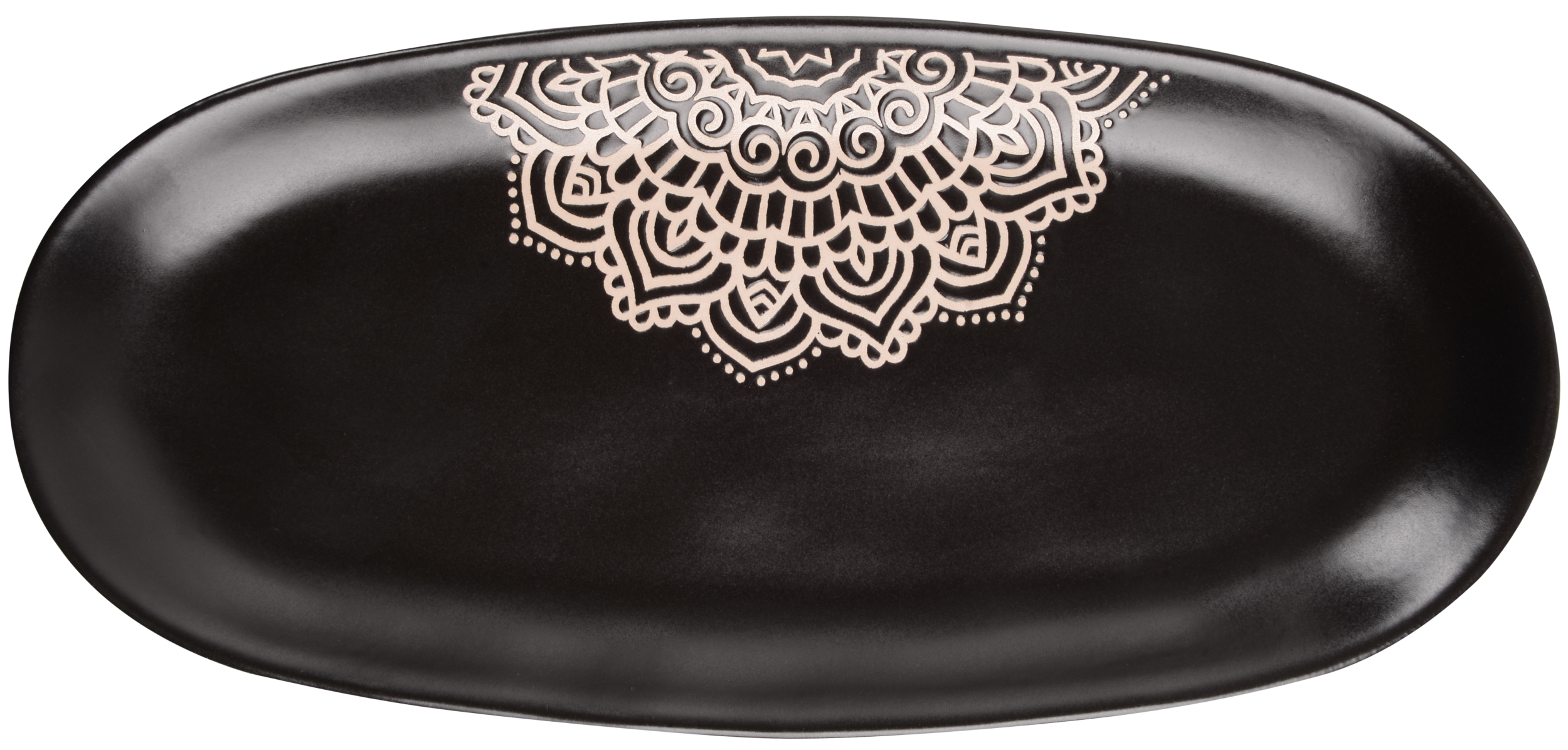 Блюдо керамическое Limited Edition Kora овальное 33,5 см Черный (JH8354-1)
