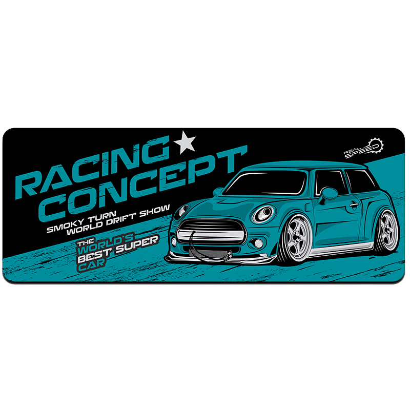 Килимок тканинний Racing concept з прошивкою 2х300x700 мм Темно-синій (YUT_V7825)