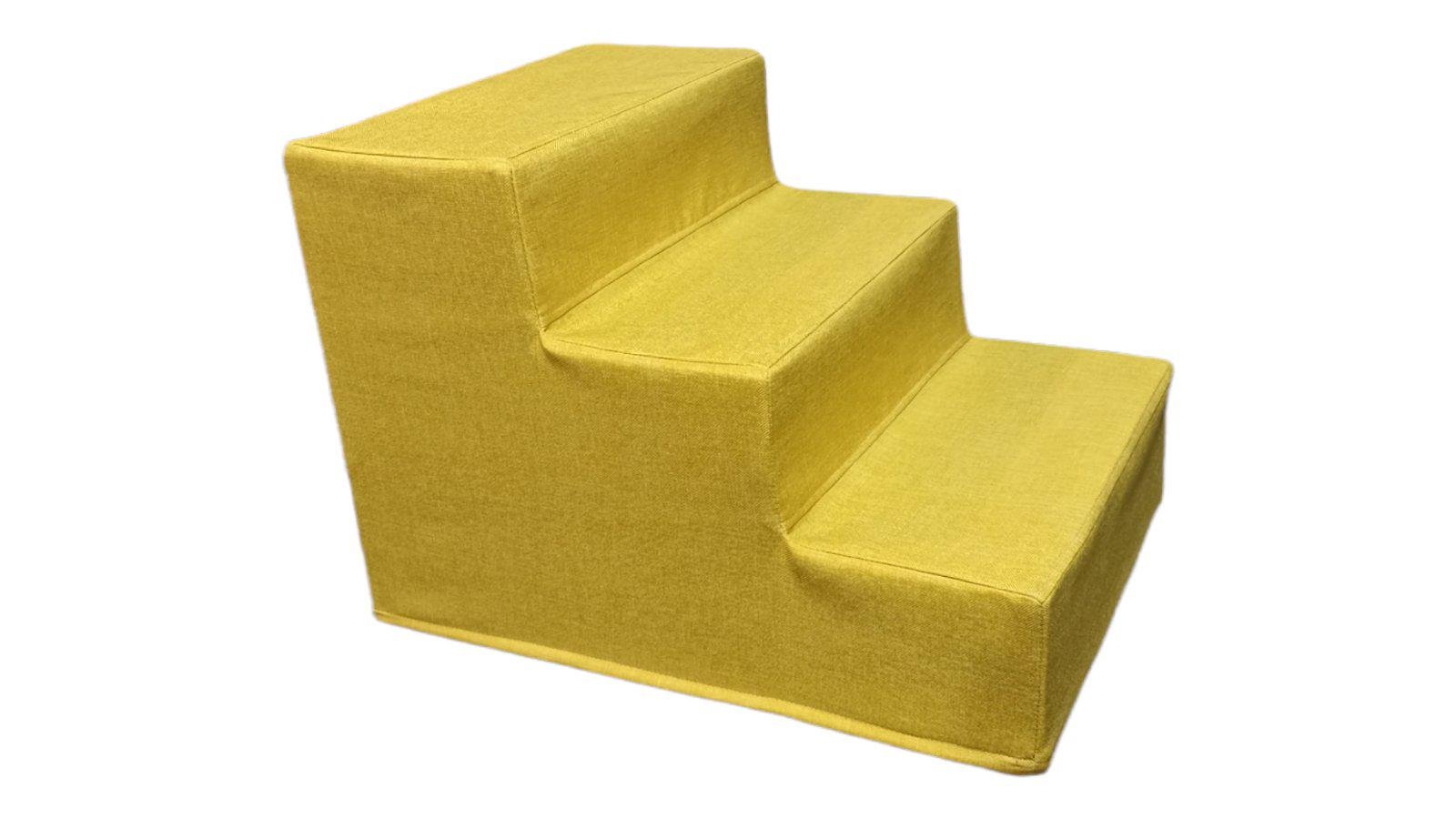 Лесенка для собак 36х35х50 см ткань Рогожка Желтый - фото 1 Лесенка для собак 36х35х50 см ткань Рогожка Желтый - фото 1