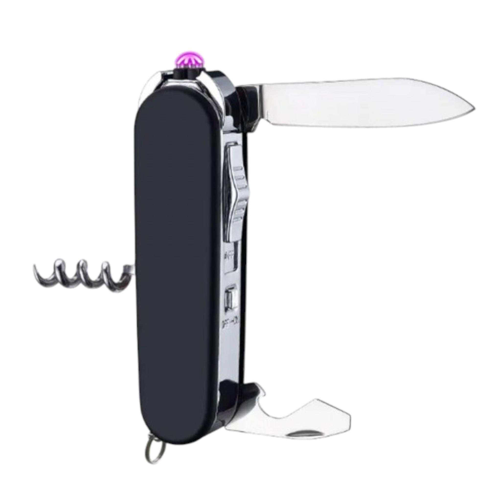 Зажигалка мультитул лазменная электроимпульсная USB Lighter L-796 в подарочной упаковке Black (26463465)