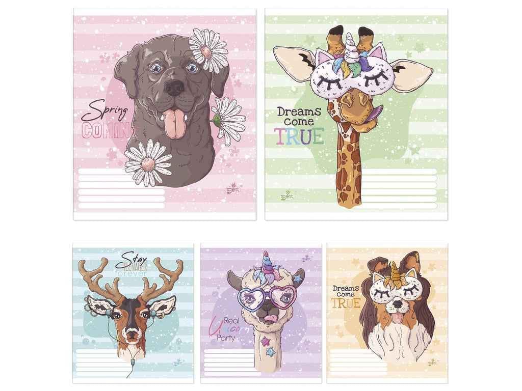 Тетрадь в косую линию Бріск 12 л. 25 шт. ТВ-107 2357 (935496)