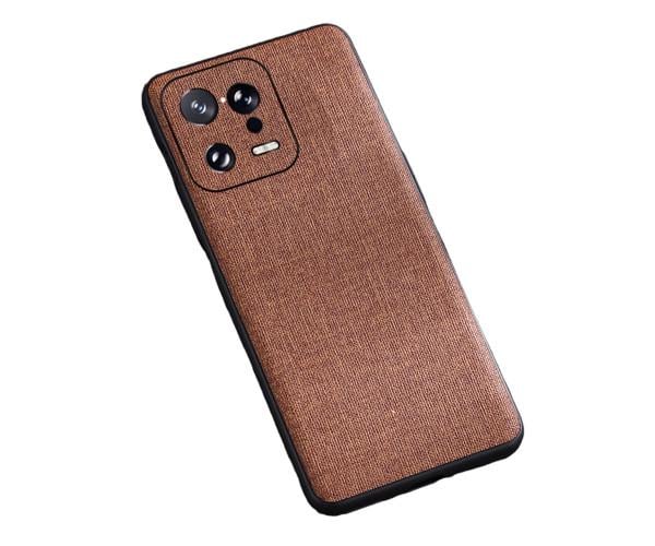 Чехол накладка New Textile Leather Cаse для Xiaomi 13 Pro Коричневый
