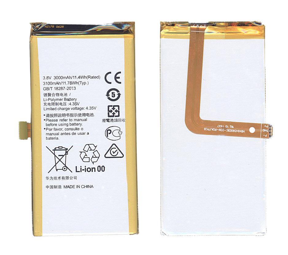 Акумулятор для смартфона Huawei HB494590EBC 3,8V 3000 mAh 11,4 Wh White Акумулятор для смартфона Huawei HB494590EBC 3,8V 3000 mAh 11,4 Wh White