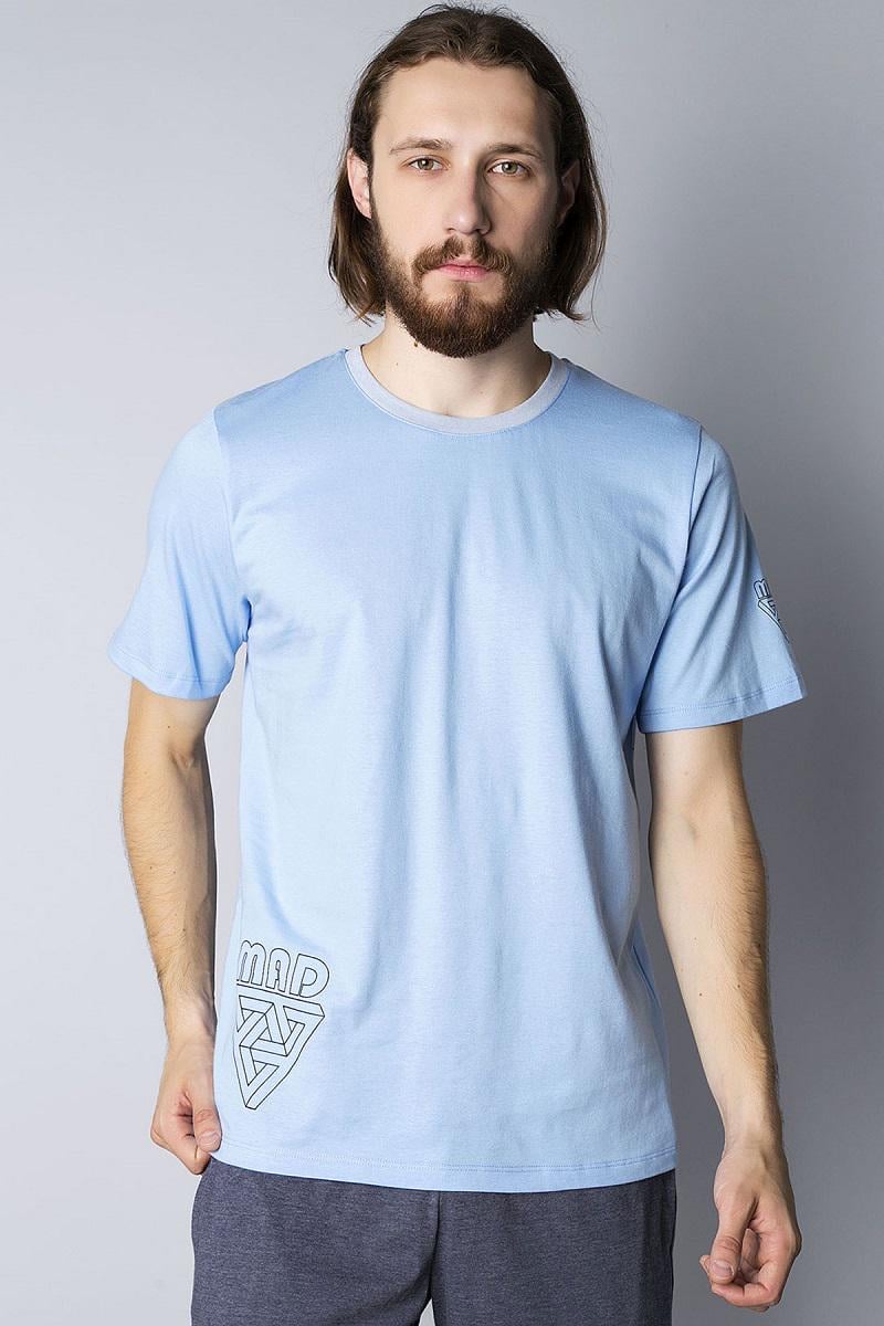 Футболка мужская Homewear Mad 19361 L Bleu (3700465519361)