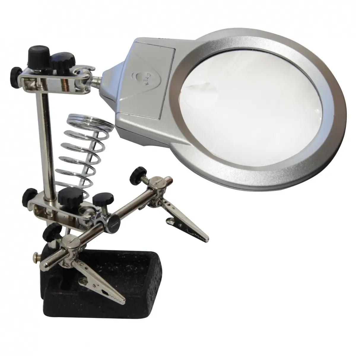 Третя рука Magnifier 16129-A з підсвічуванням/стенд для плат на 90 мм 2x (2-5-31-009) - фото 4 Третя рука Magnifier 16129-A з підсвічуванням/стенд для плат на 90 мм 2x (2-5-31-009) - фото 4