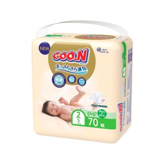 Підгузки для дітей Goo.N Premium Soft 4-8 кг S 70 шт. (863223-ks) - фото 2