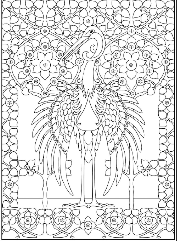 Картина по номерам Riviera Blanca Витраж - цапля 40x50 см (RB-0612)