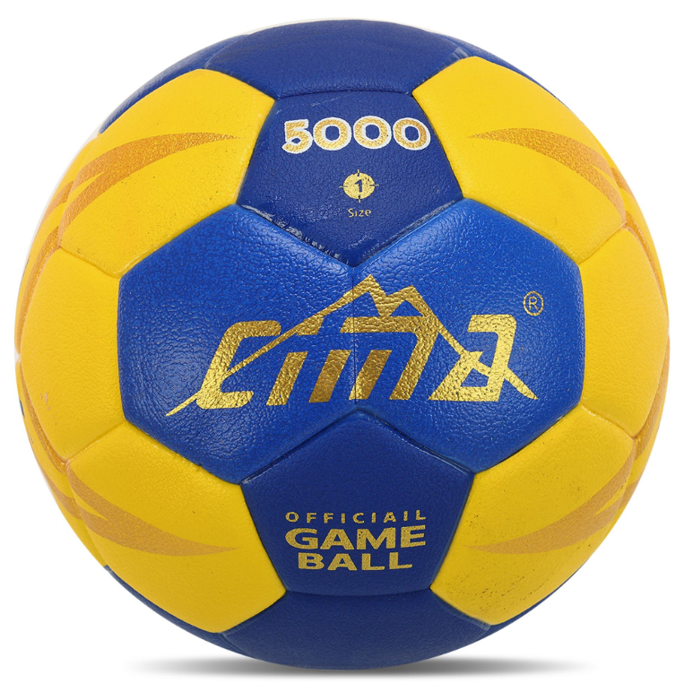 Мяч гандбольный клееный PU CIMA VB-5000-1 Желтый-синий