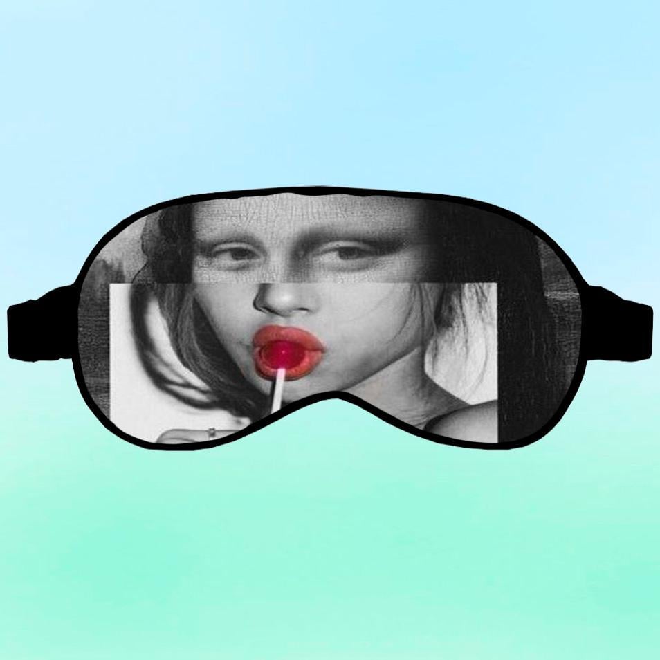 Маска для сна с принтом Мона Лиза и чупа чупс Черный (23735783) - фото 1 Маска для сна с принтом Мона Лиза и чупа чупс Черный (23735783) - фото 1