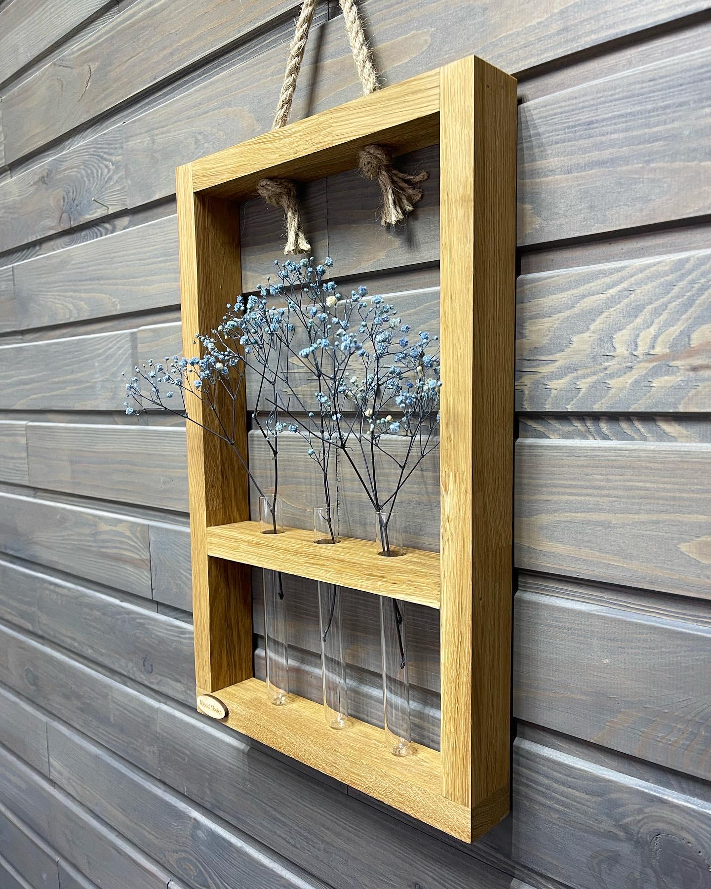 Рамка дубовая с колбами для цветов 25х40 (229) - фото 2