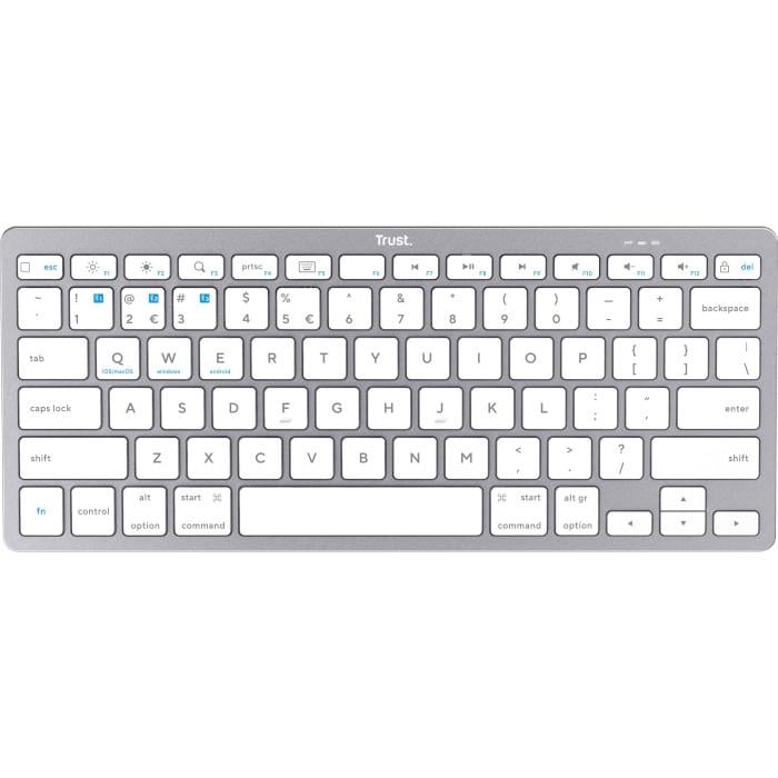 Клавиатура Trust Bluetooth Wireless Keyboard Silver (25486)