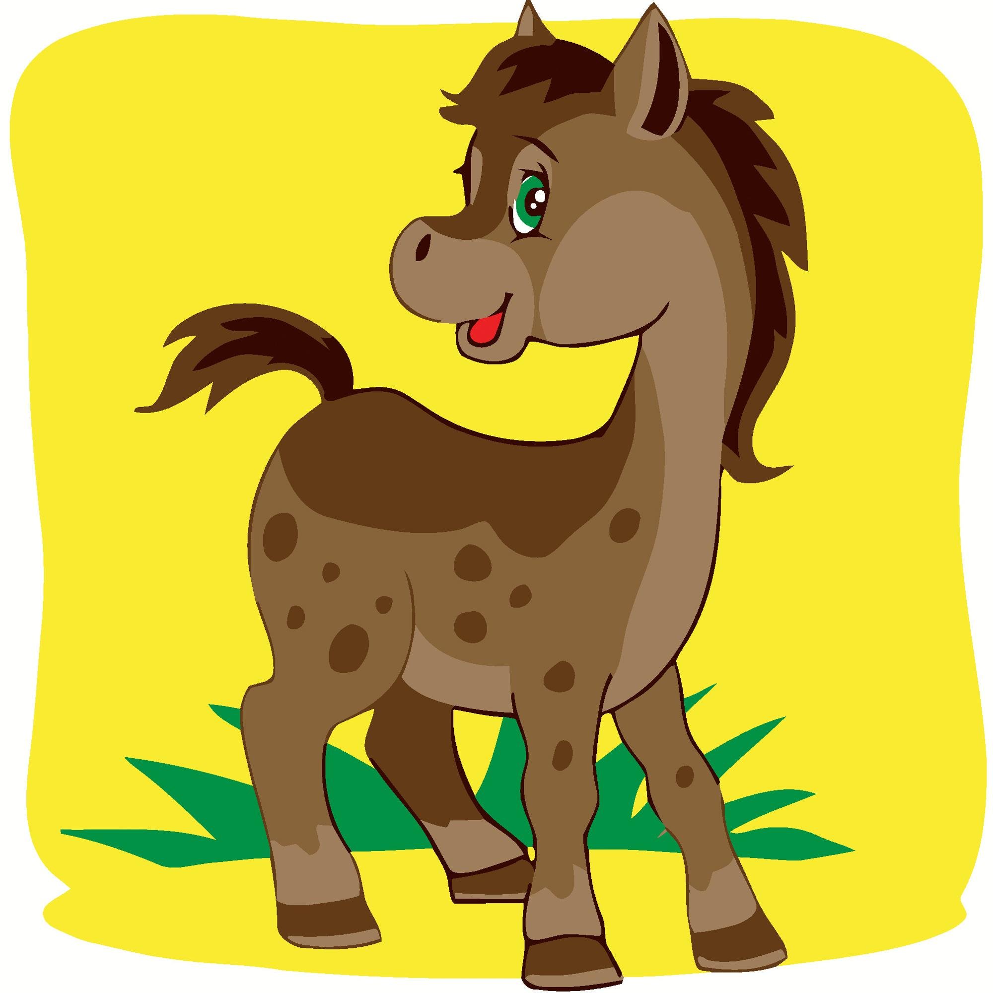 Картина по номерам Strateg Лошадка-пони 20x20 см (Str-HH7056)