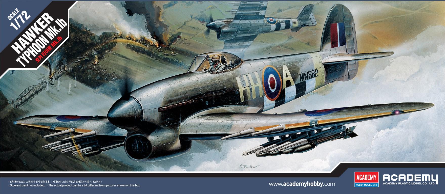 Сборная модель Academy Hawker Typhoon Mk.Ib 1:72 (12462)