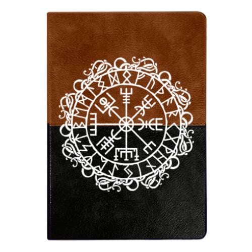 Блокнот двухцветный Вегвизир рунический компас руны Коричнево-черный (16044309-71-181755)