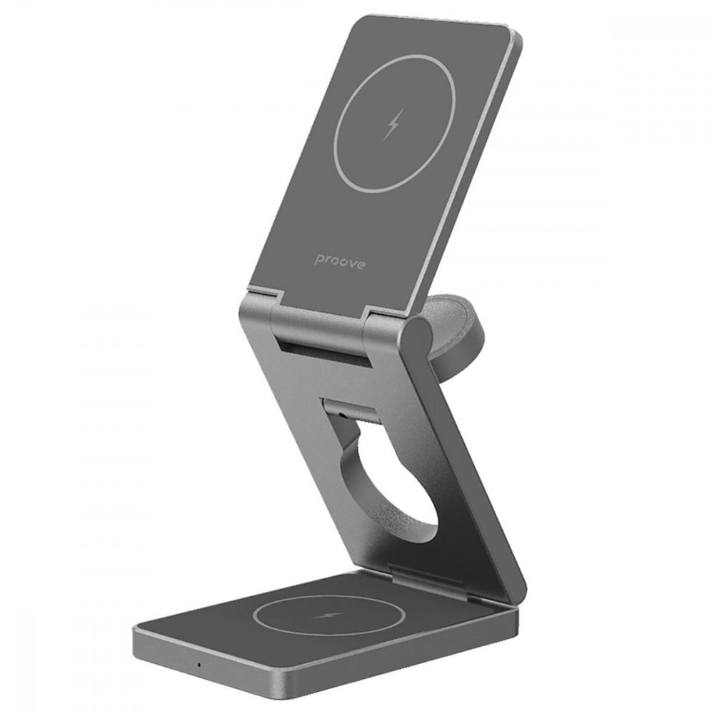 Зарядное устройство беспроводное ЗП Proove Titan Volt 3в1 Grey (557720010)