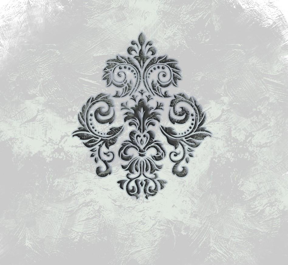 Профессиональный трафарет DFA Дамаск для стильного оформления стен штукатурка/краска 33x39 см толщина 0,3-1 мм (D00073)