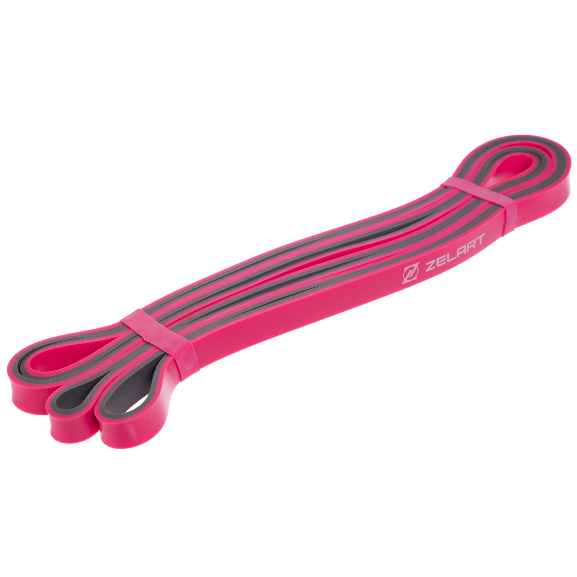 Резинка петля для подтягиваний двухслойная Zelart FI-0911-2 DUAL POWER BAND Розовый (DR003416)
