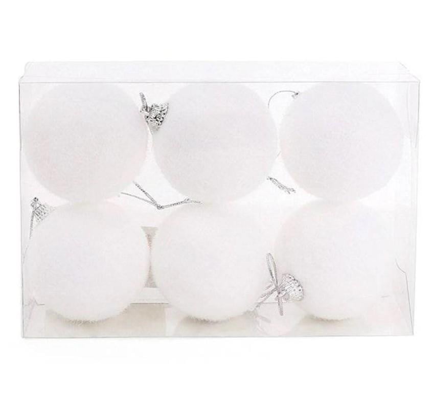 Набор пластиковых новогодних шаров d 6 см 6 шт. (11565)