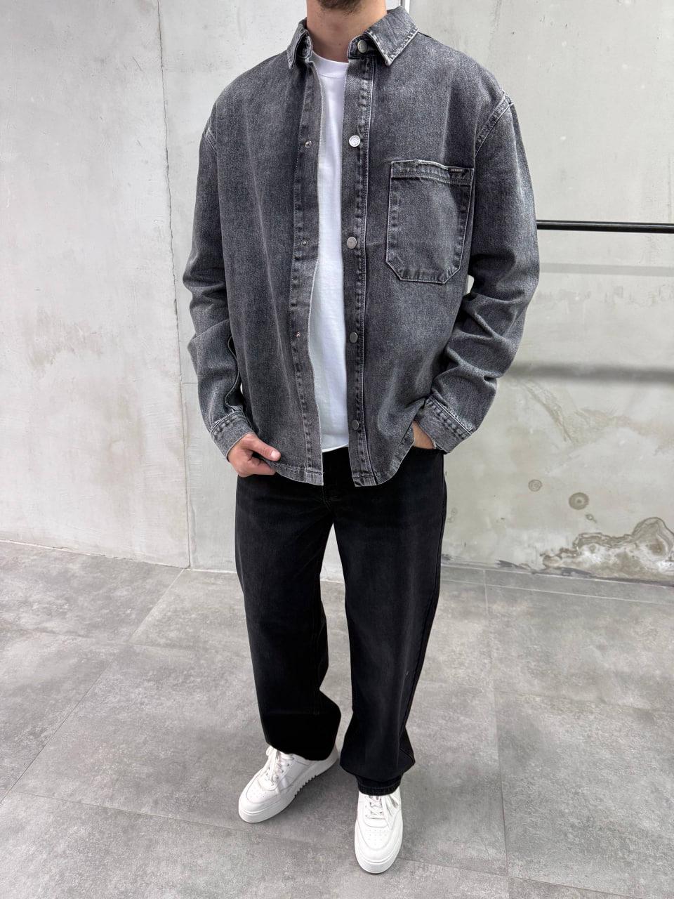 Куртка джинсовая мужская Brew демисезонная XL Графит (A0144/1/4)