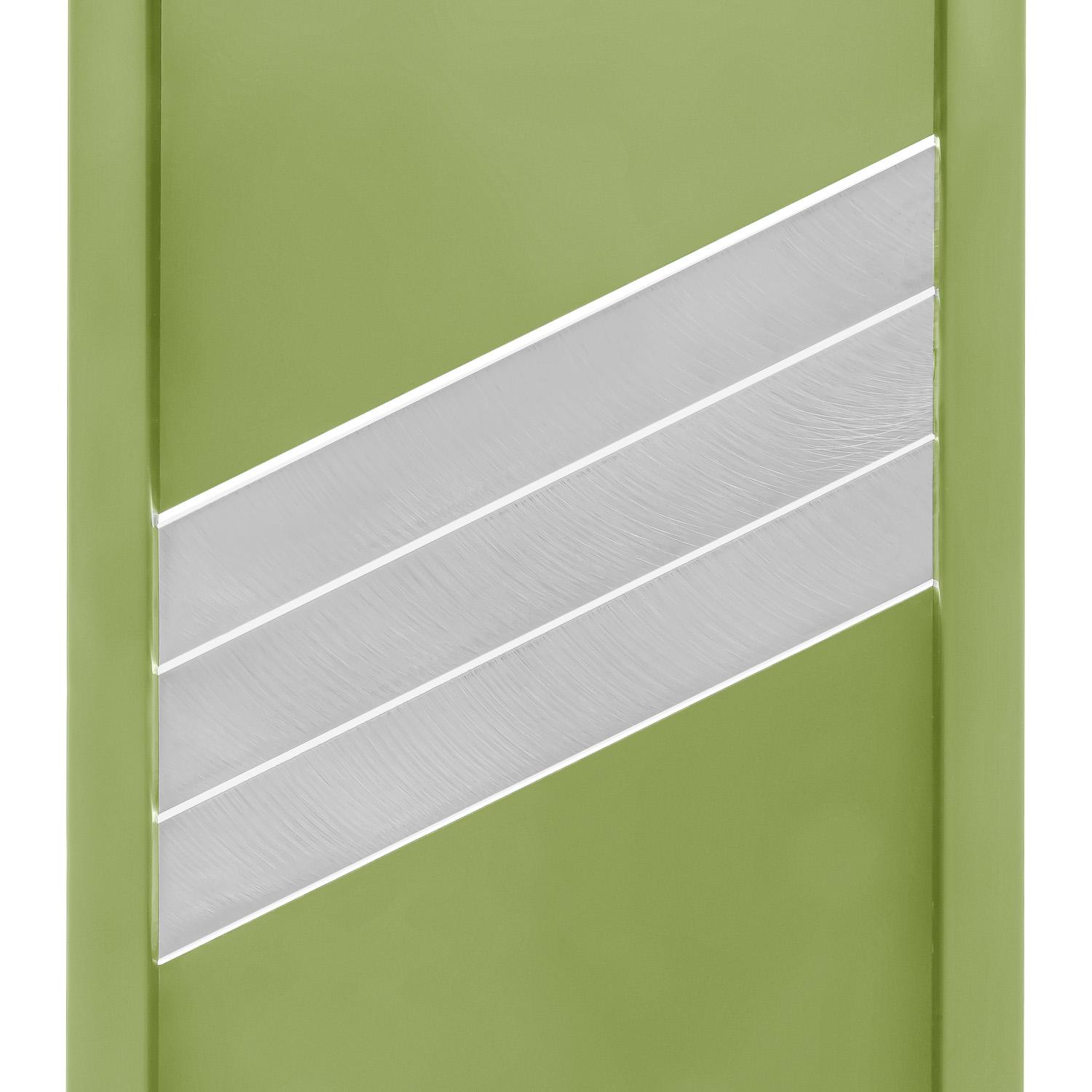 Шинковка для капусты и нарезки овощей/фруктов ручная пластиковая 3 лезвия 16,5х39 см Оливковый (86942) - фото 6