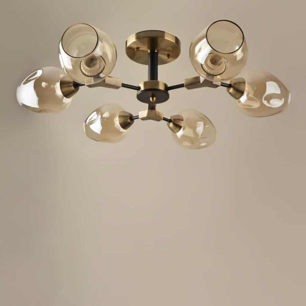 Люстра стельова молекула Light House Бронзовий/Чорний (SRS-18431/6)