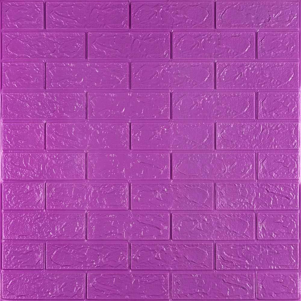 3D-панель самоклеющаяся Sticker Wall Пурпурный кирпич 700х770х3 мм (Панель-14-3мм)