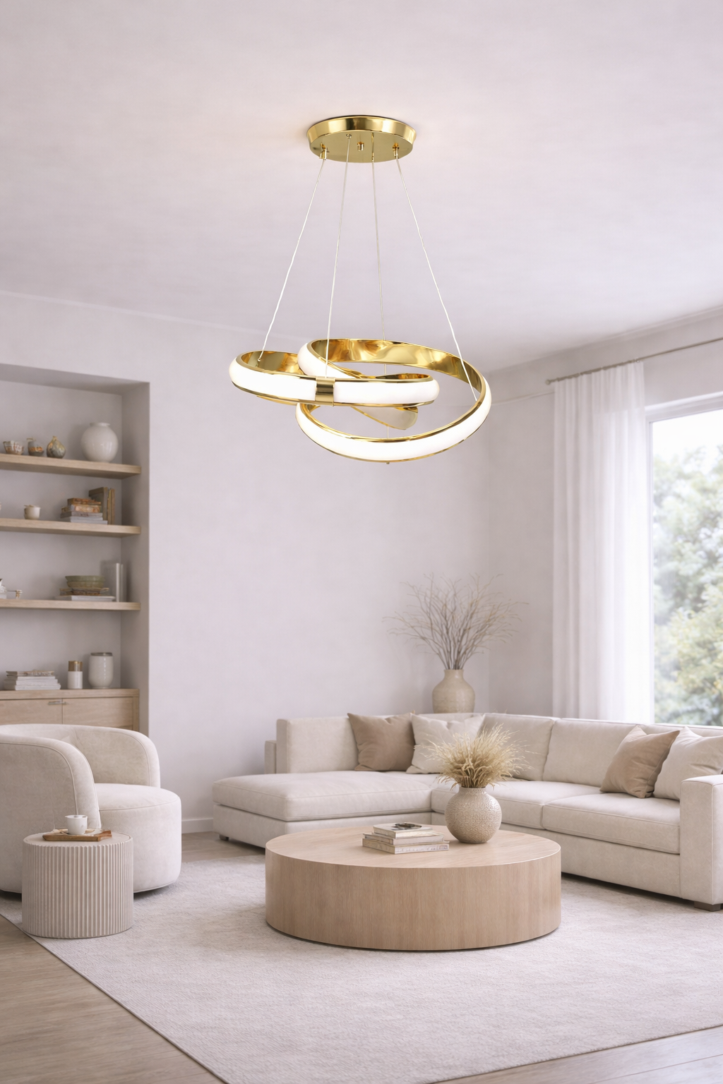 Люстра Eterna Rings LED 3 режима 149W (20192/2GD)