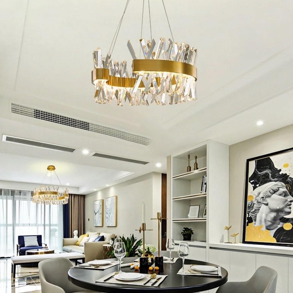 Люстра дизайнерська з кришталевоподібними паличками Ø 60 см (7006-600C) - фото 6