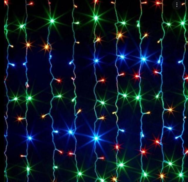 Гирлянда Xmas Водопад 168 LED 2x2 м Разноцветный (8662c297) - фото 4