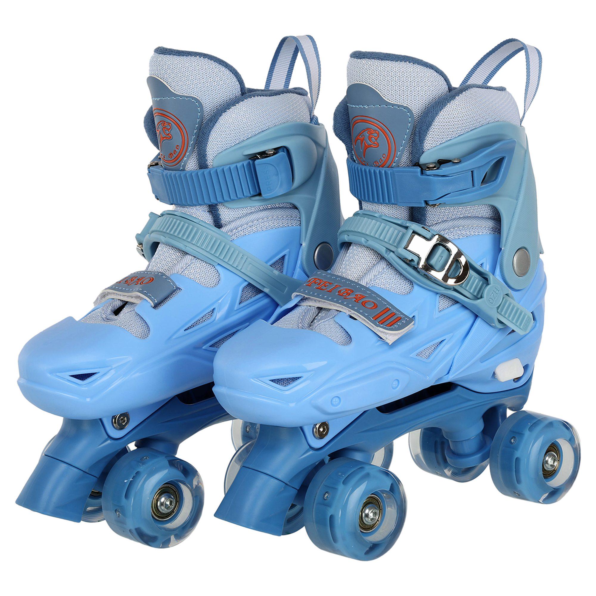 Ролики квады раздвижные FEI BAO 318-2 колеса светящиеся р. 35-38 Синий (318-2_Синий_M_(35-38) - фото 10 Ролики квады раздвижные FEI BAO 318-2 колеса светящиеся р. 35-38 Синий (318-2_Синий_M_(35-38) - фото 10