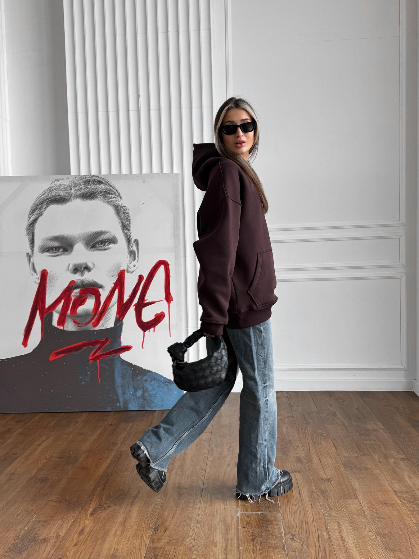 Кофта жіноча Over зимова флісова XL Коричневий (26320/2/5) - фото 5 Кофта жіноча Over зимова флісова XL Коричневий (26320/2/5) - фото 5