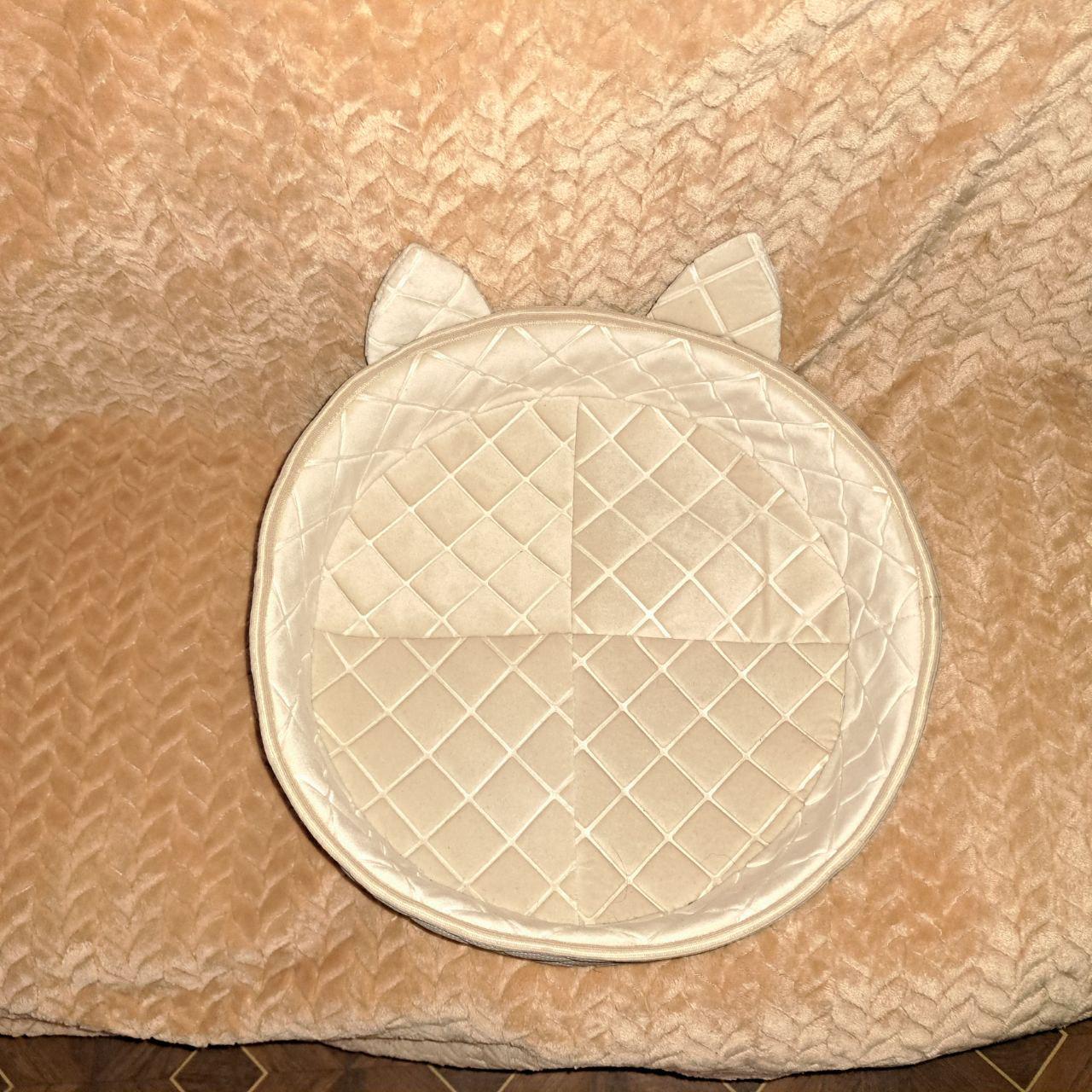 Лежак для котів d 30 см Бежевий - фото 3