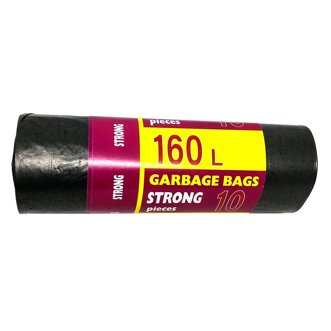 Пакети для сміття Garbage Bags Strong 160 л 10 шт. Чорний (203707) - фото 4