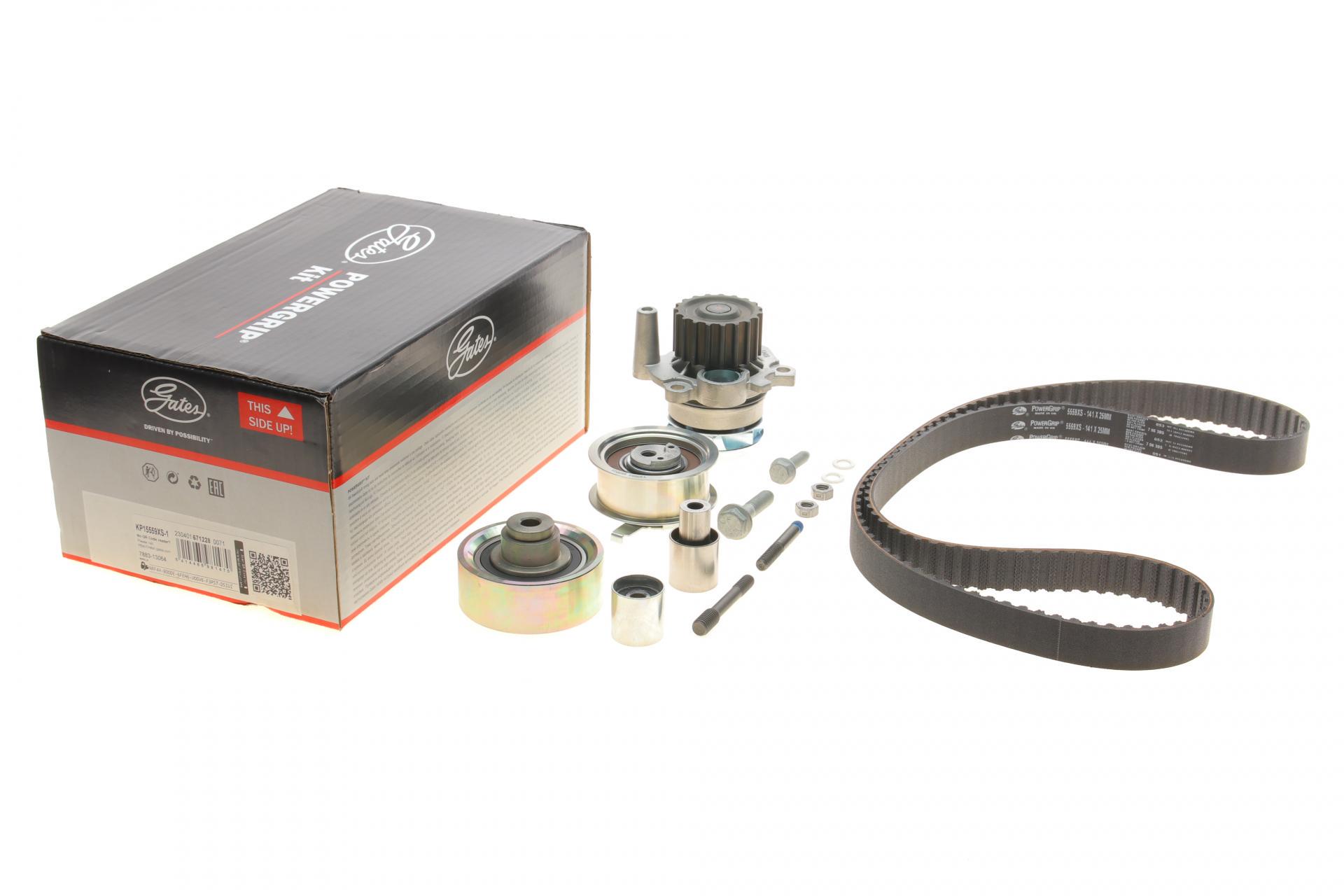 Комплект ГРМ с помпой Audi A3/Skoda Octavia/VW Caddy II/Golf/Polo 1.9TDi 95-10 25x141z (KP15559XS-1 GATES)