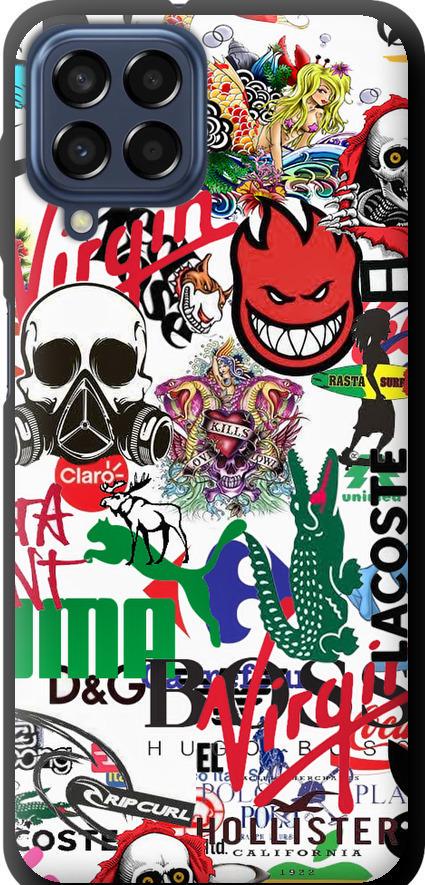 Чехол на Samsung Galaxy M33 M336B Many different logos (4022b-2633-42517)