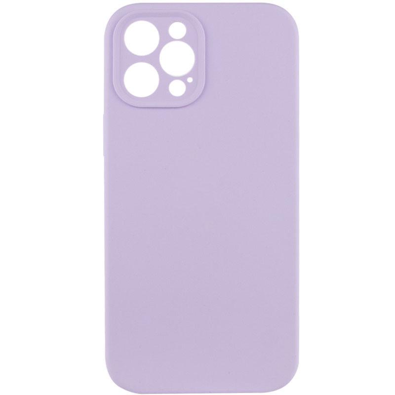 Противоударный чехол Silicone Case Full Camera Protective (AA) NL для Apple iPhone 12 Pro Max (6.7") Сиреневый / Lilac