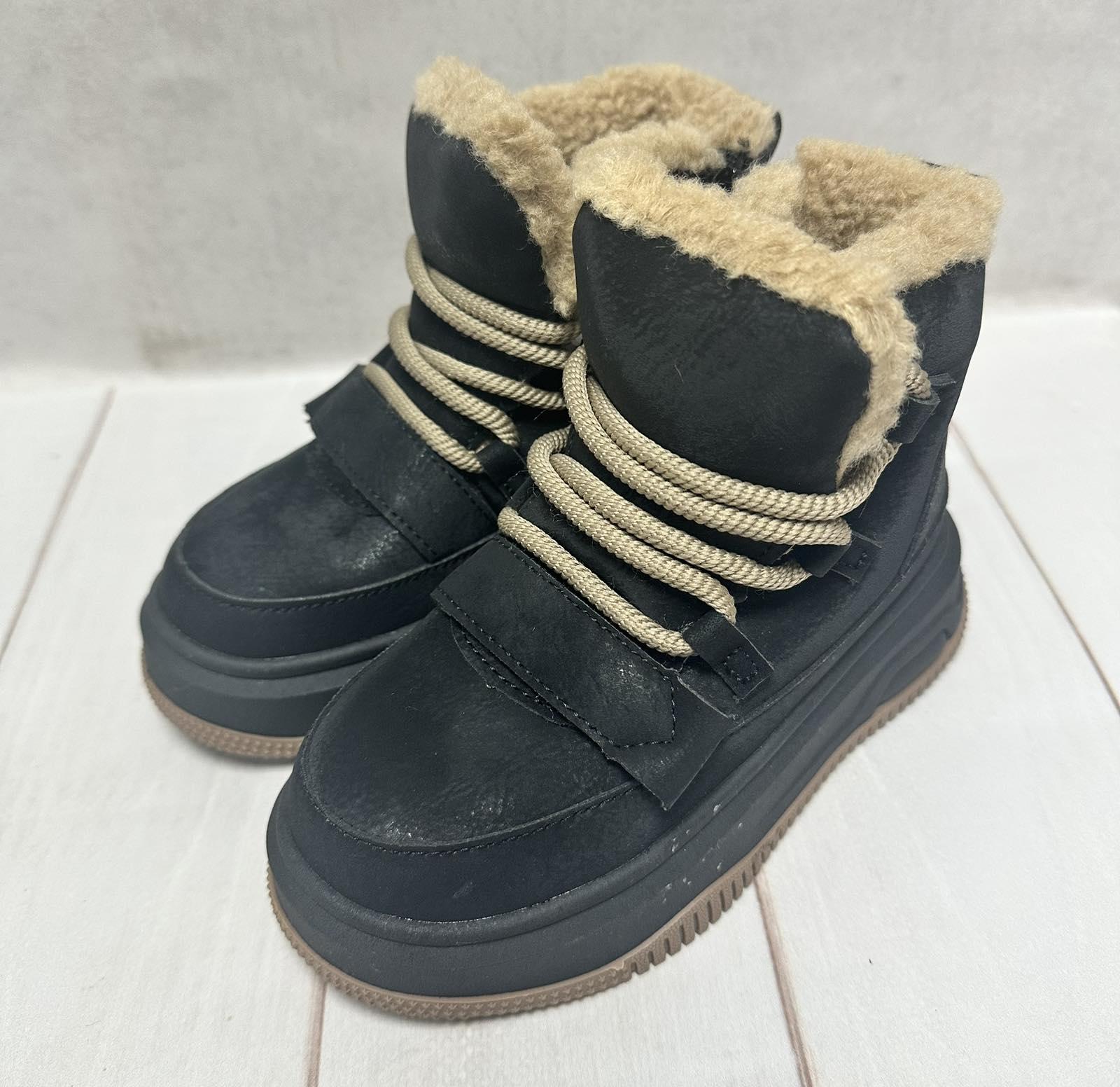 Черевики дитячі Clibee зимові на овчині р. 29/19 см Чорний - фото 7