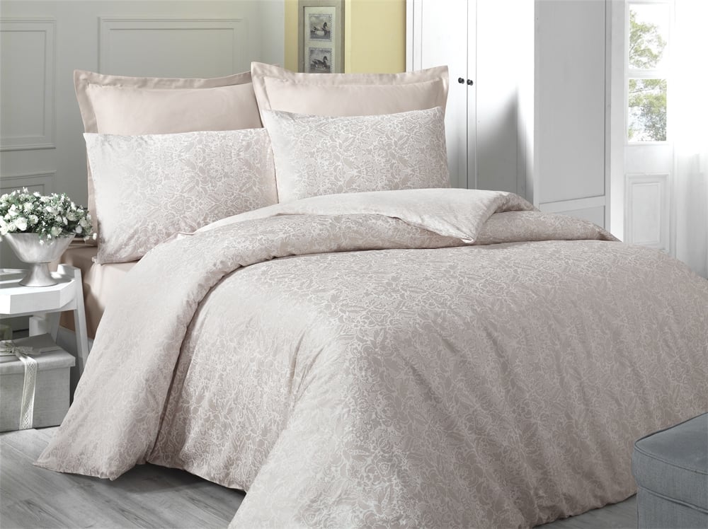 Комплект постельного белья Victoria Sateen Cream 200х220 см/50х70 см 2 шт./70х70 см 2 шт.