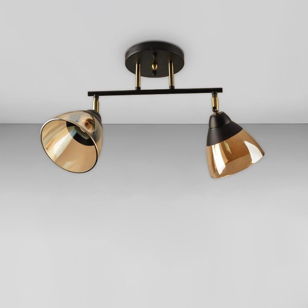 Люстра потолочная Light House SH-18518/2 BK+AB 420х150х280 мм Черный/Бронзовый