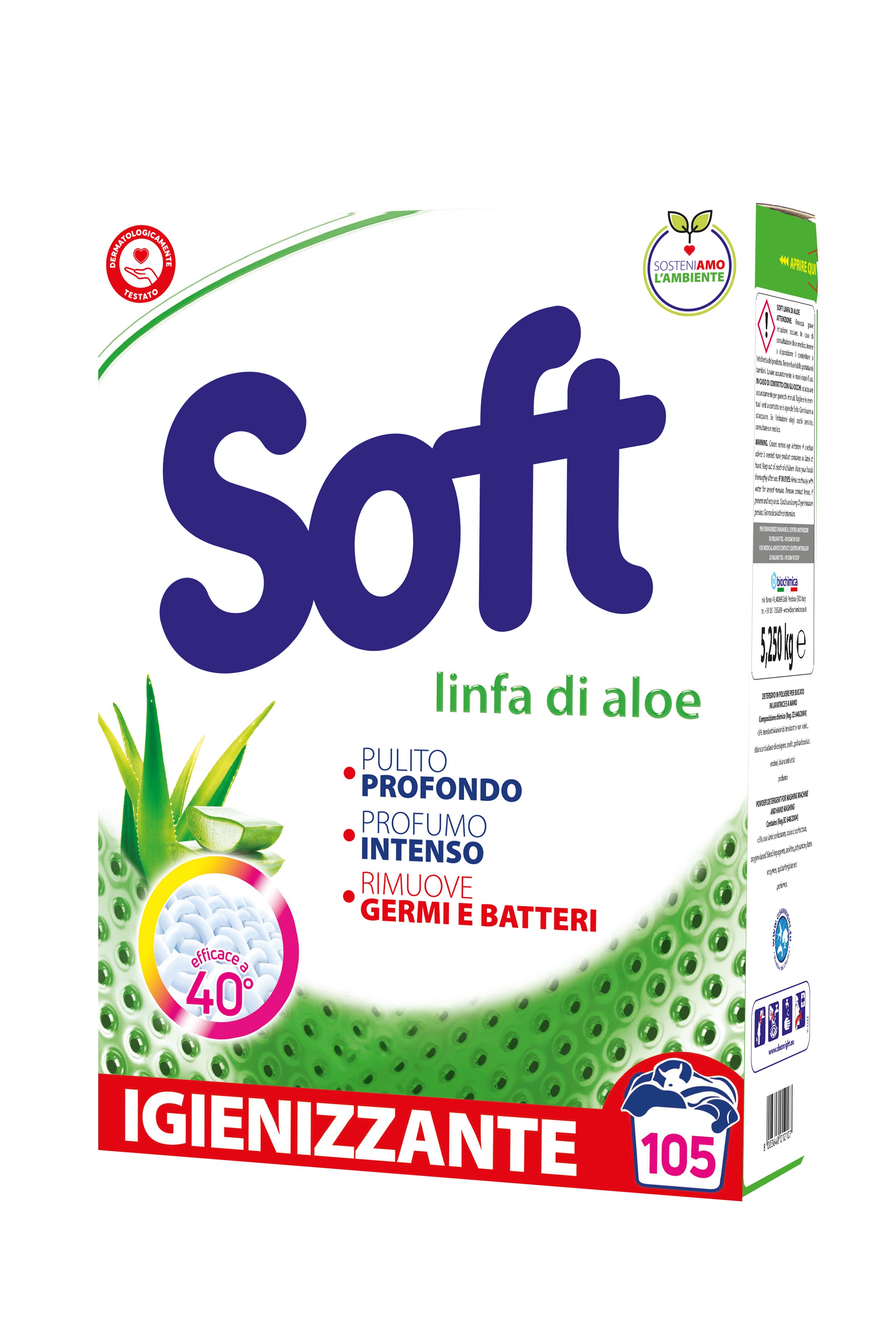 Стиральный порошок универсальный Soft Linfa di Aloe 5,25 кг