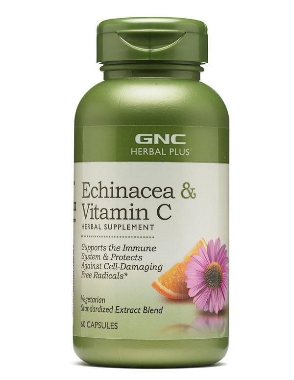 Ехінацея GNC Herbal Plus Echinacea & Vitamin C 60 Caps